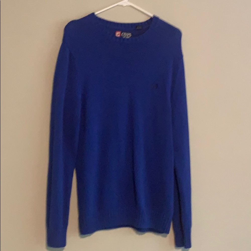 Chaps, blue sweater, size M